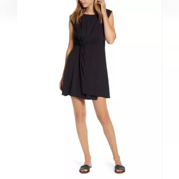 Tommy Bahama Paradisa Side Twist Sleeveless Dress Black Size Medium L96014 - Picture 1 of 15